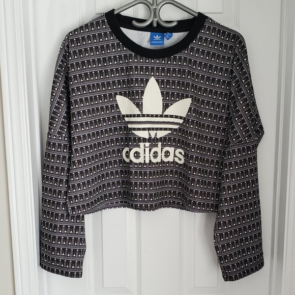 Adidas VEUC Originals Pavao Crop Sweatshirt - Picture 4 of 8